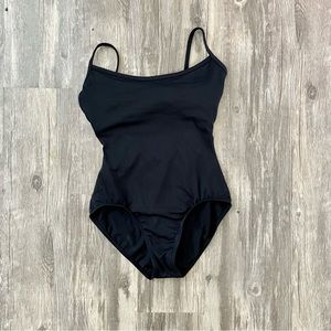 Bloch Mirella black gathered back ballet leotard medium